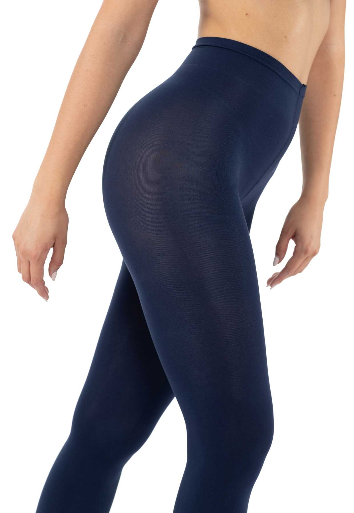Opaque thermal tights 200 Den blue