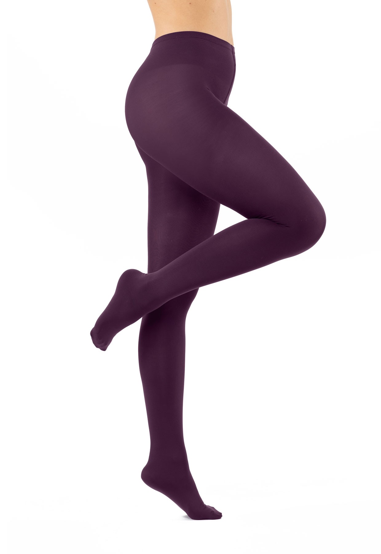 Opaque thermal tights 200 Den Plum